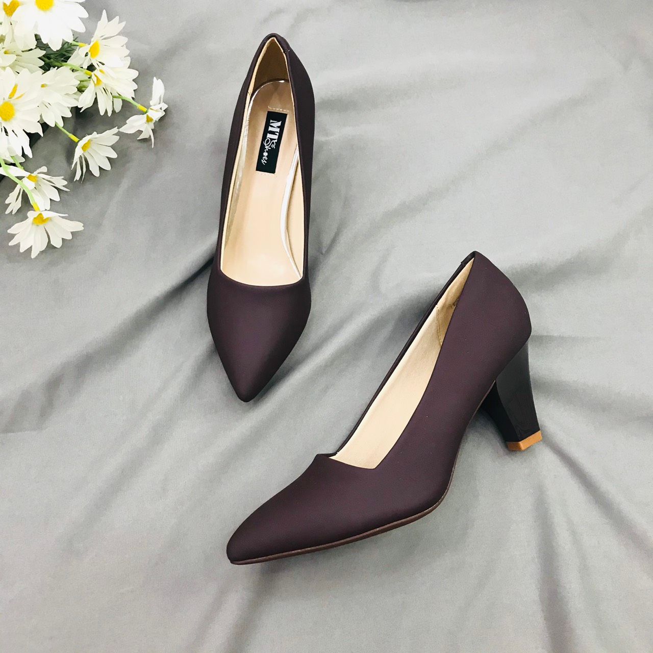  Giày gót trụ cao 7cm MT302 