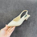  Xăng đan 3cm mũi xẻ tim, gót tam giác MT3078 