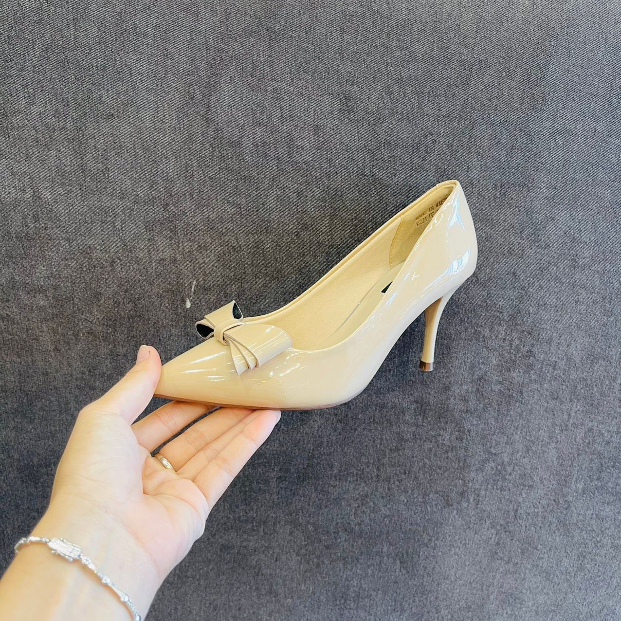  Giày gót nhọn 7cm nơ MT3081 