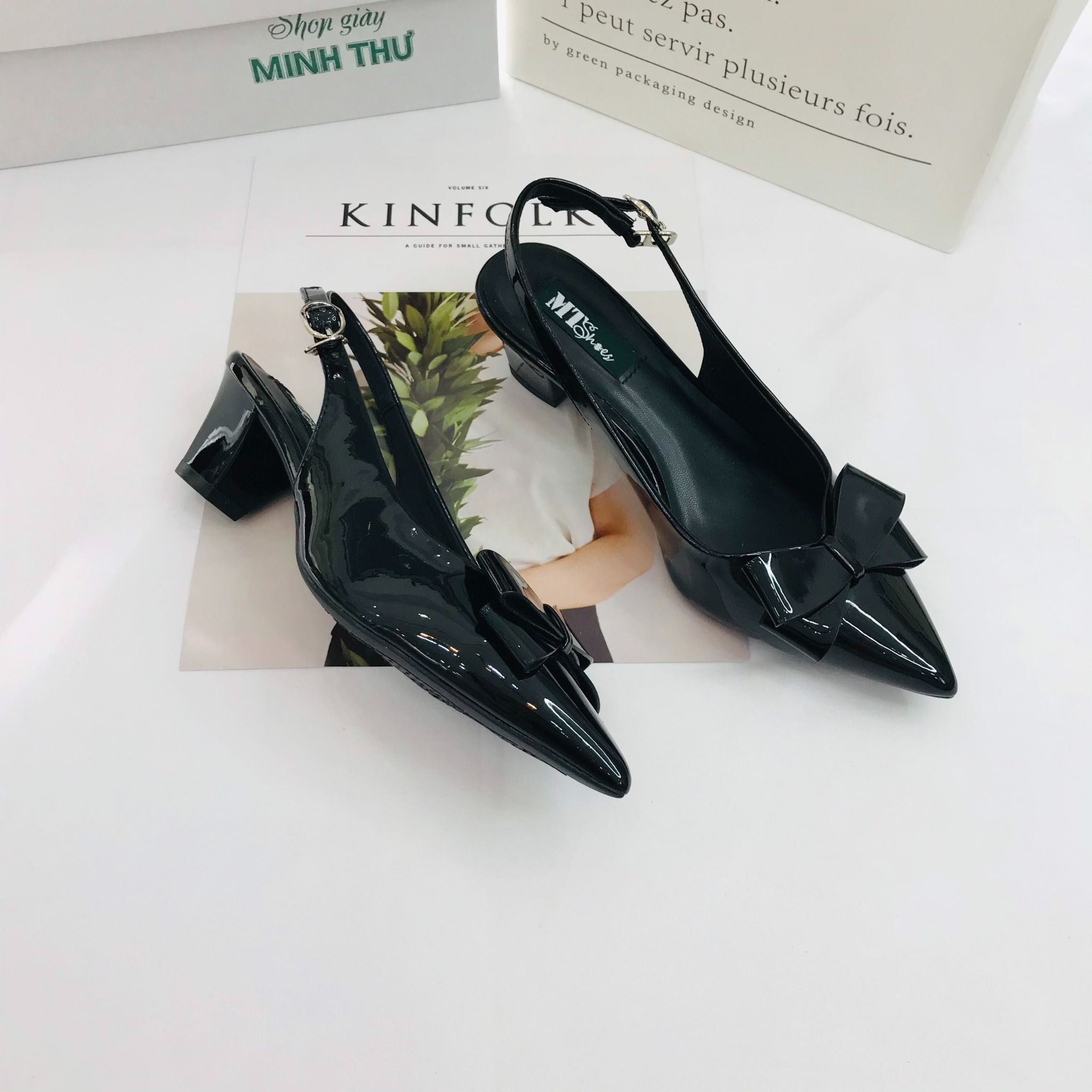  Sandal sục cao 4cm nơ MT3110 