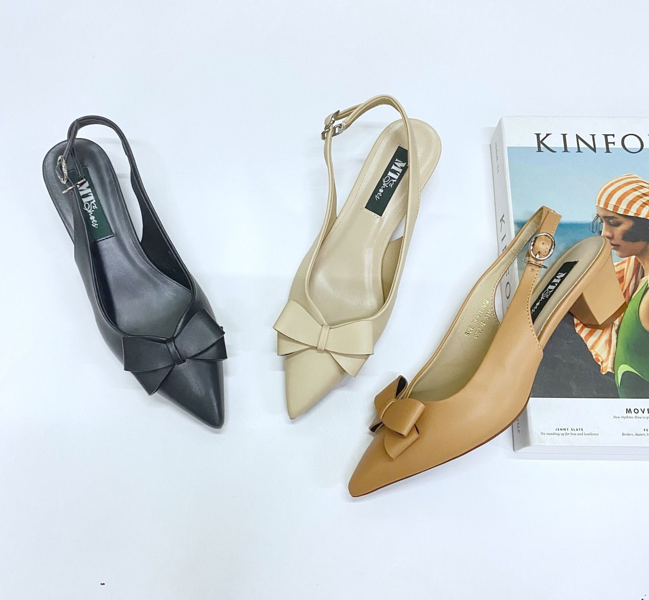  Sandal sục cao 4cm nơ MT3110 