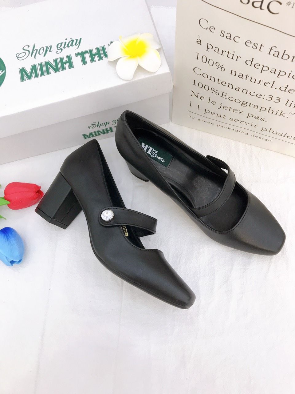  Giày mũi tròn dây ngang MT3121 
