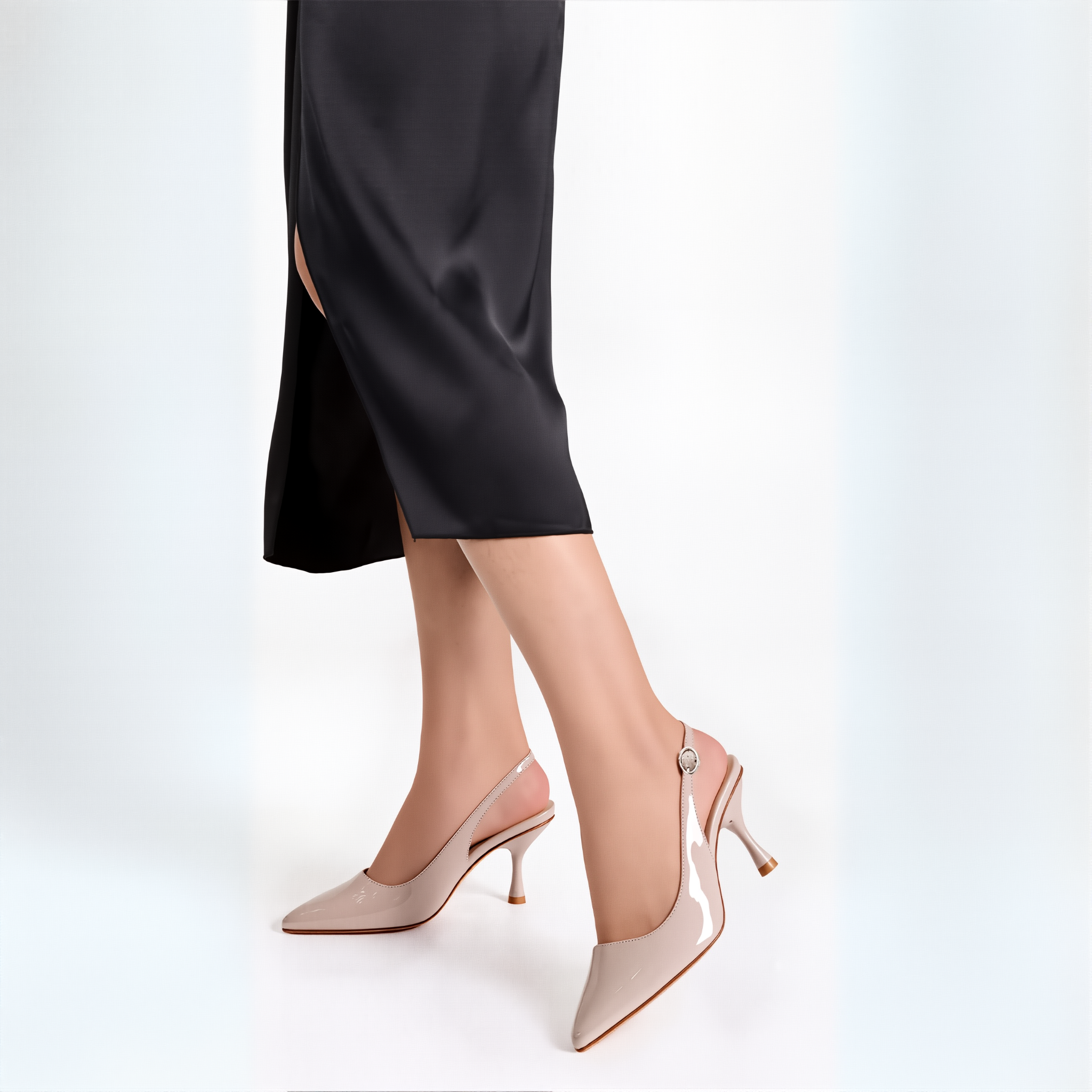  Sandal  bít mũi hở gót 7cm 3232 