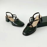 Sandal sục nữ phối 2 quai chéo mảnh 5cm MT3262 