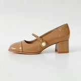  Giày phong cách cổ điển thiết kế Mary Jane gót cao 5cm MT3266 