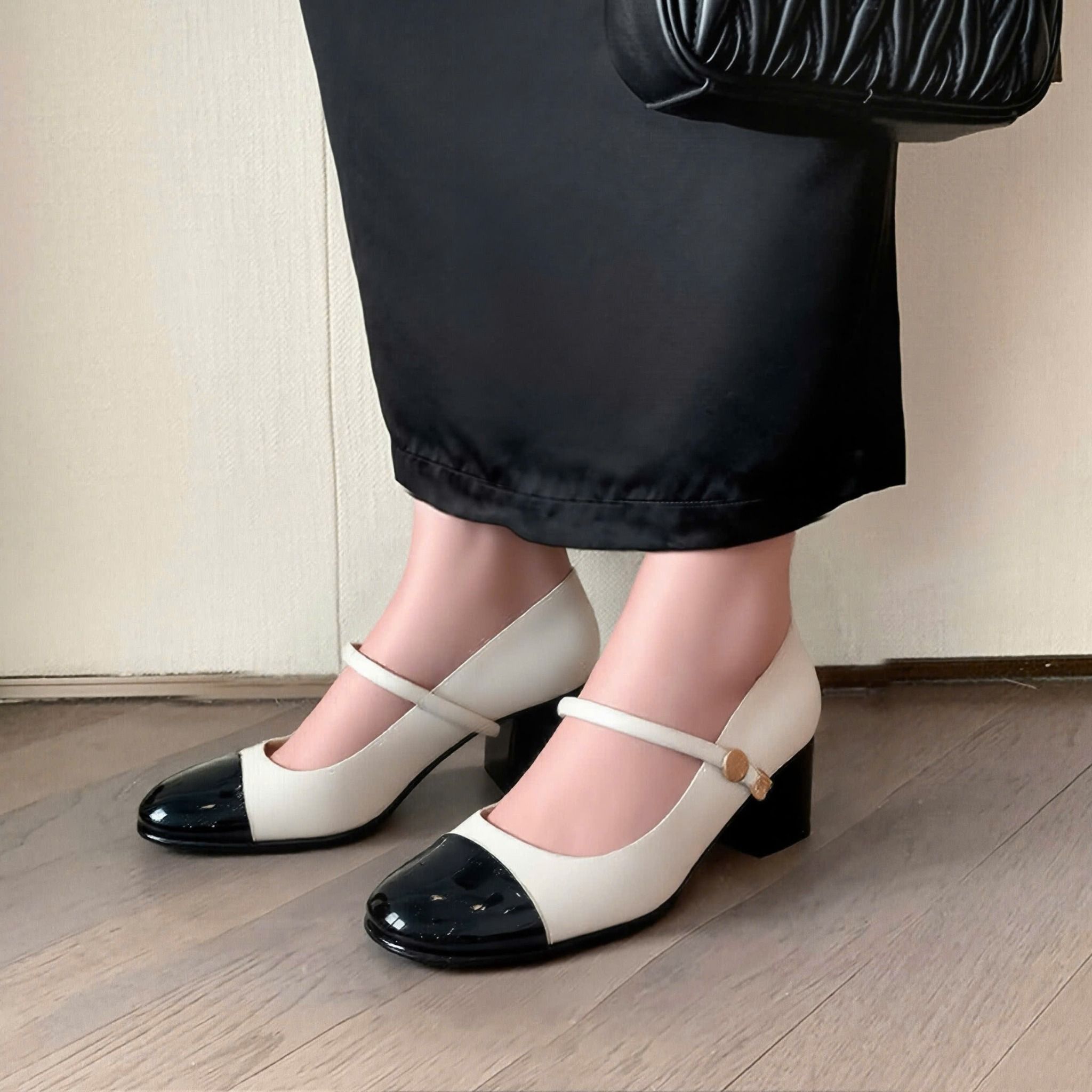  Giày phong cách cổ điển thiết kế Mary Jane gót cao 5cm MT3266 