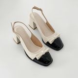  Giày sandal  mũi tròn phối nơ xinh MT2521 