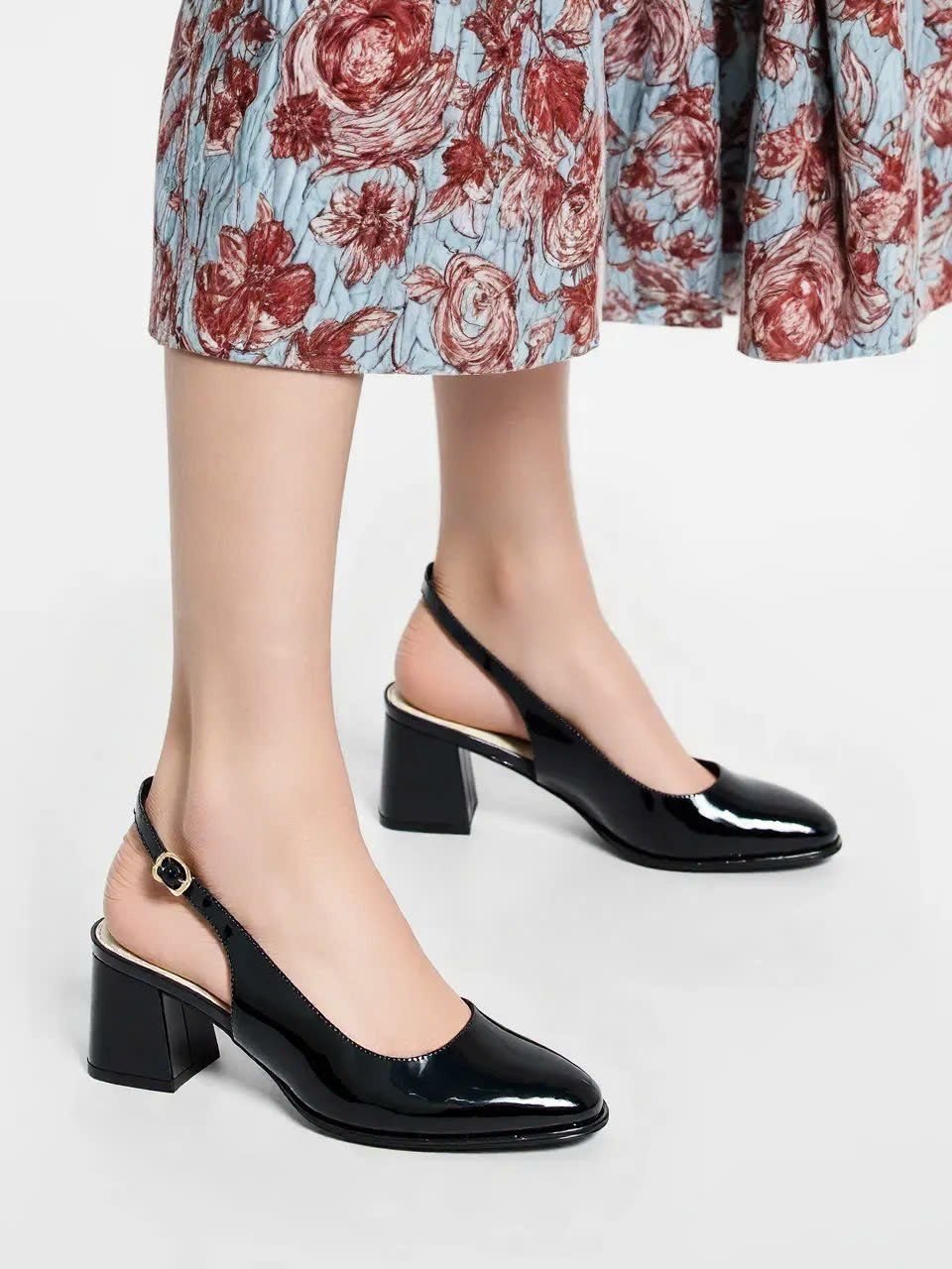  Giày sandal sục mũi vuông đế cao 5cm MT3298 