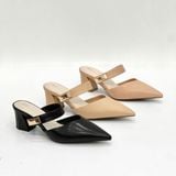  Dép sục nữ có quai mũi nhọn gót vuông 5cm MT337 