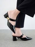  Dép sục nữ có quai mũi nhọn gót vuông 5cm MT337 