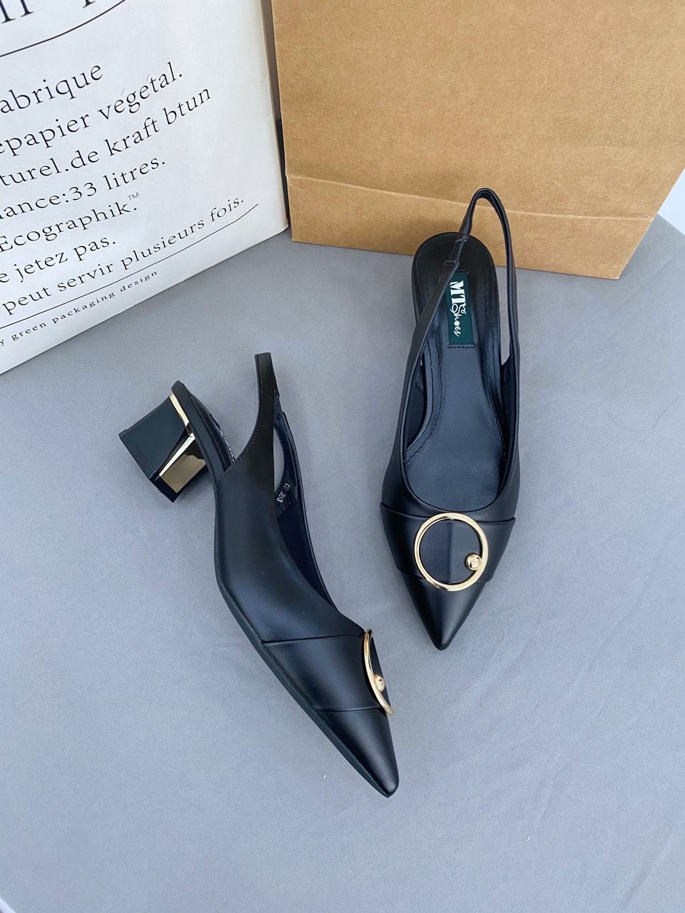  Sandal bít mũi khóa tròn 5cm  MT353 