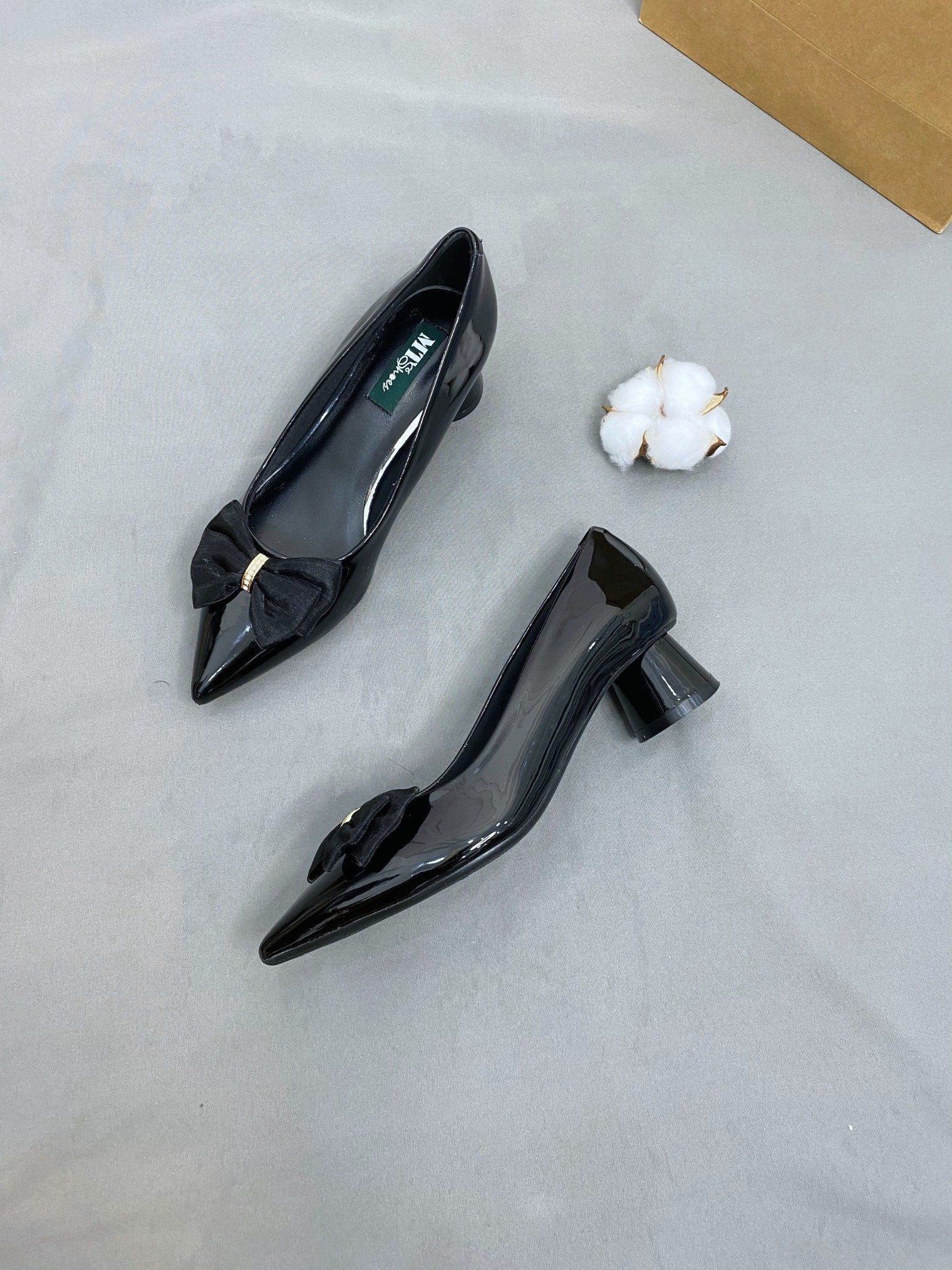  GIày VIP 3cm nơ vải hạt 3cm  MT362 