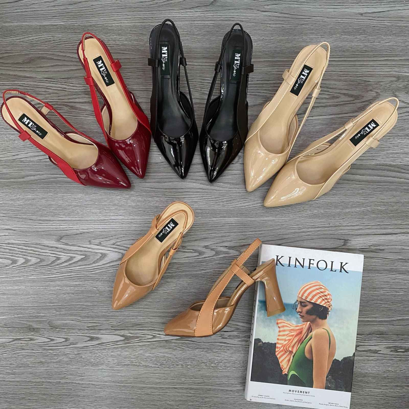  Sandal bít mũi hở gót trụ 7cm MT388 