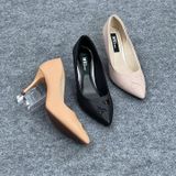  Giày VIP công sở gót nhọn  7cm mũi phối tim 996 
