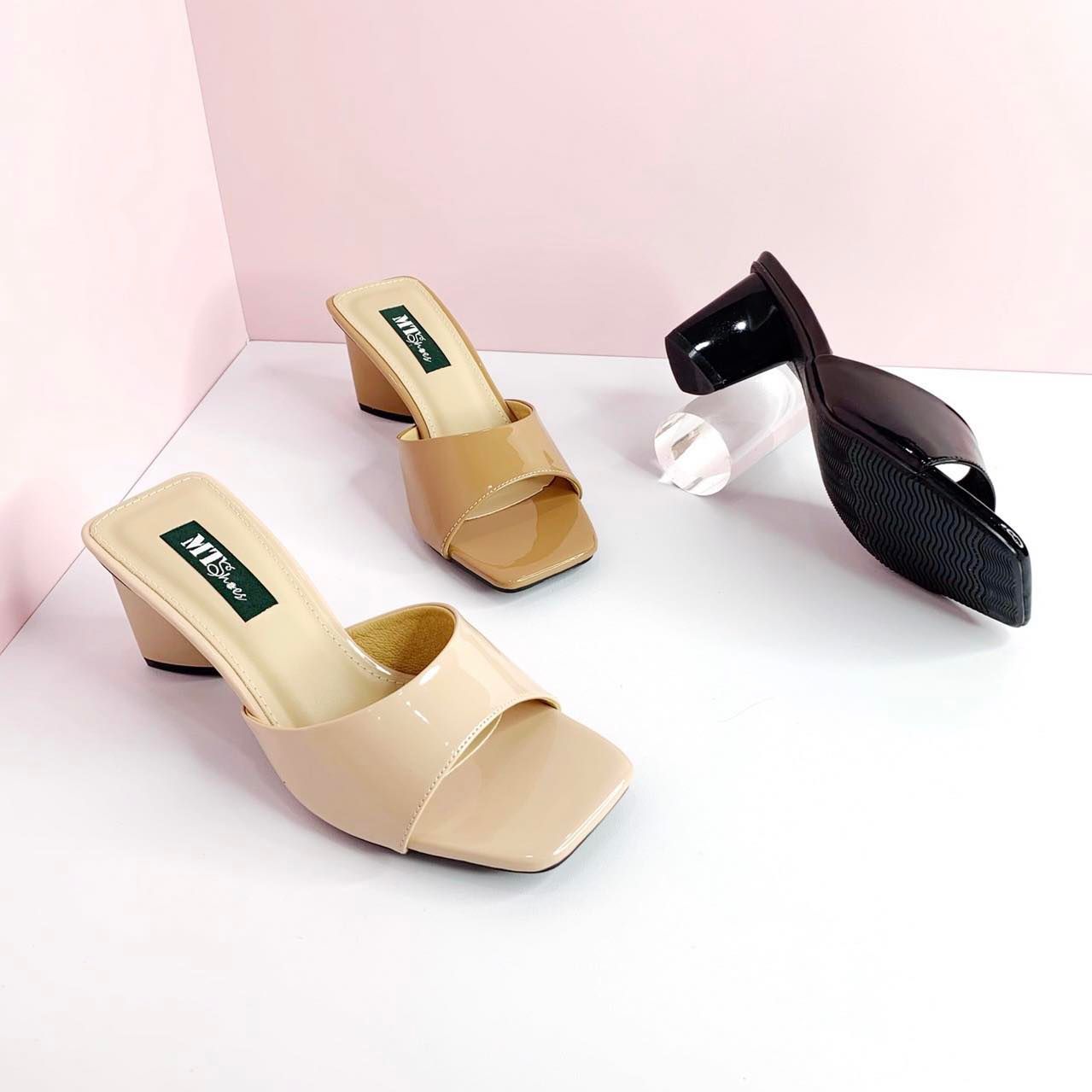  Guốc 5cm mũi vuông MT421 