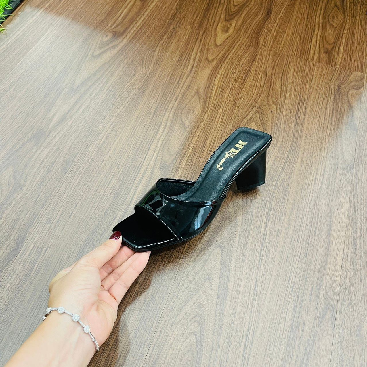  Guốc 5cm mũi vuông MT421 