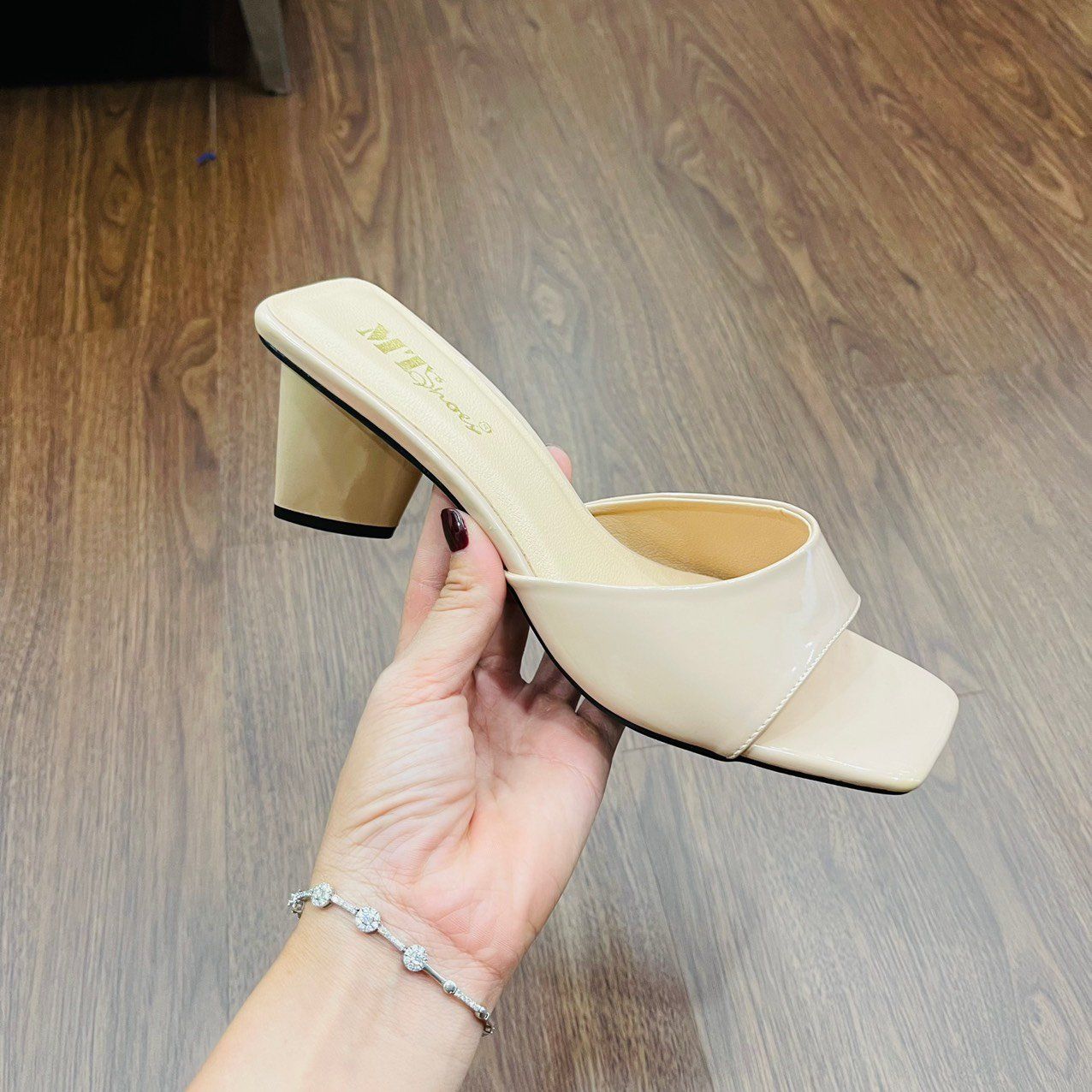  Guốc 5cm mũi vuông MT421 