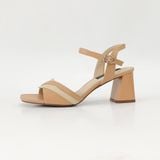  Giày sandal nữ quai đắp da , đế trụ 6cm 3268 