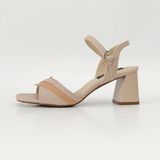 Giày sandal nữ quai đắp da , đế trụ 6cm 3268 