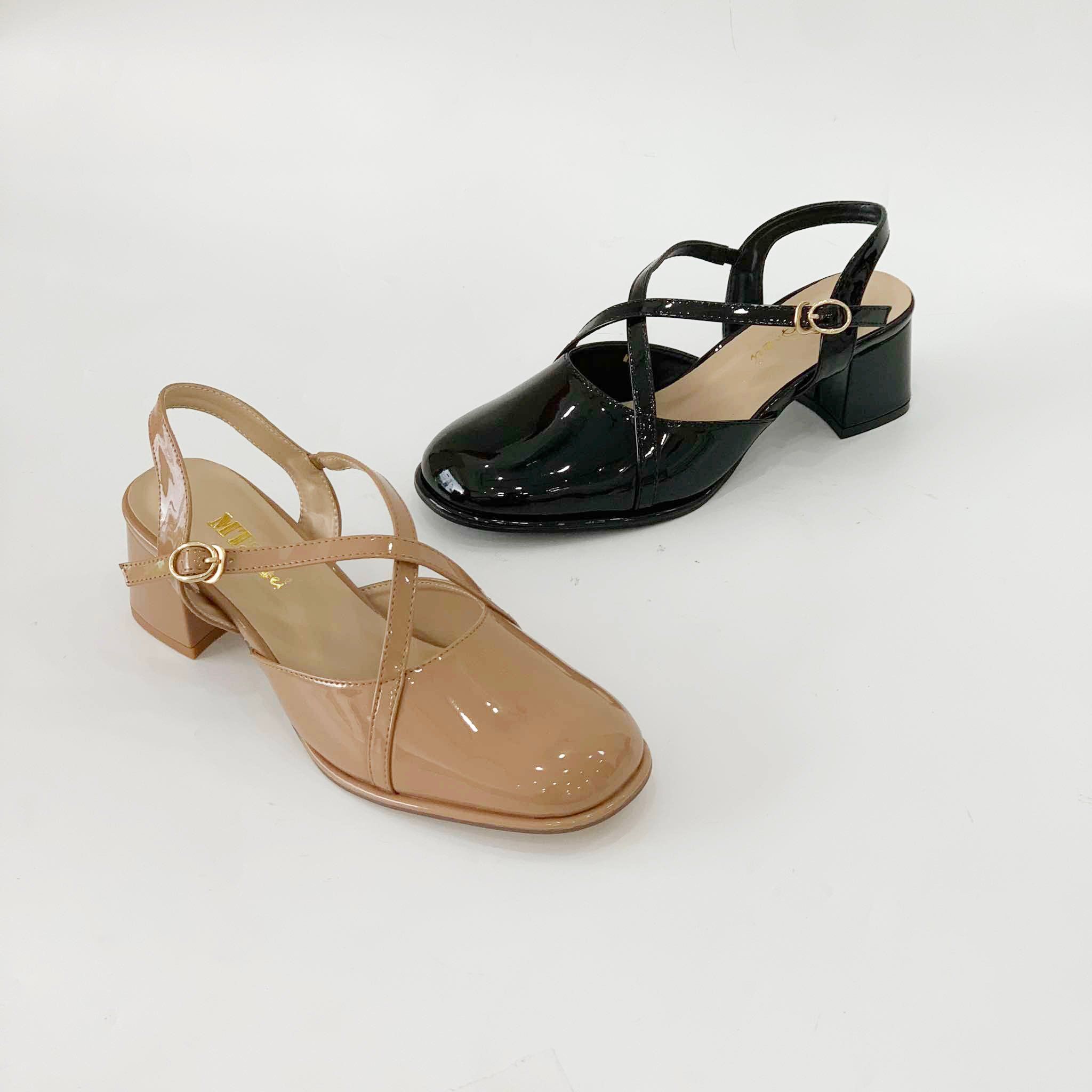  Sandal sục nữ phối 2 quai chéo mảnh 5cm MT3262 