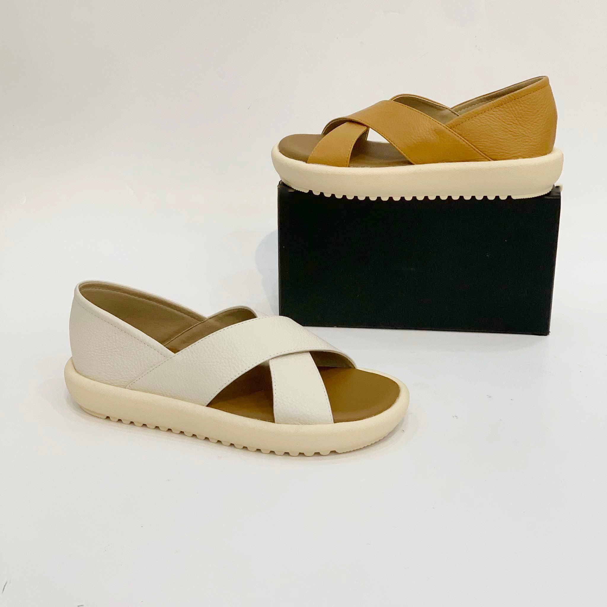  Sandal nữ da thật hai quai chéo MT840 