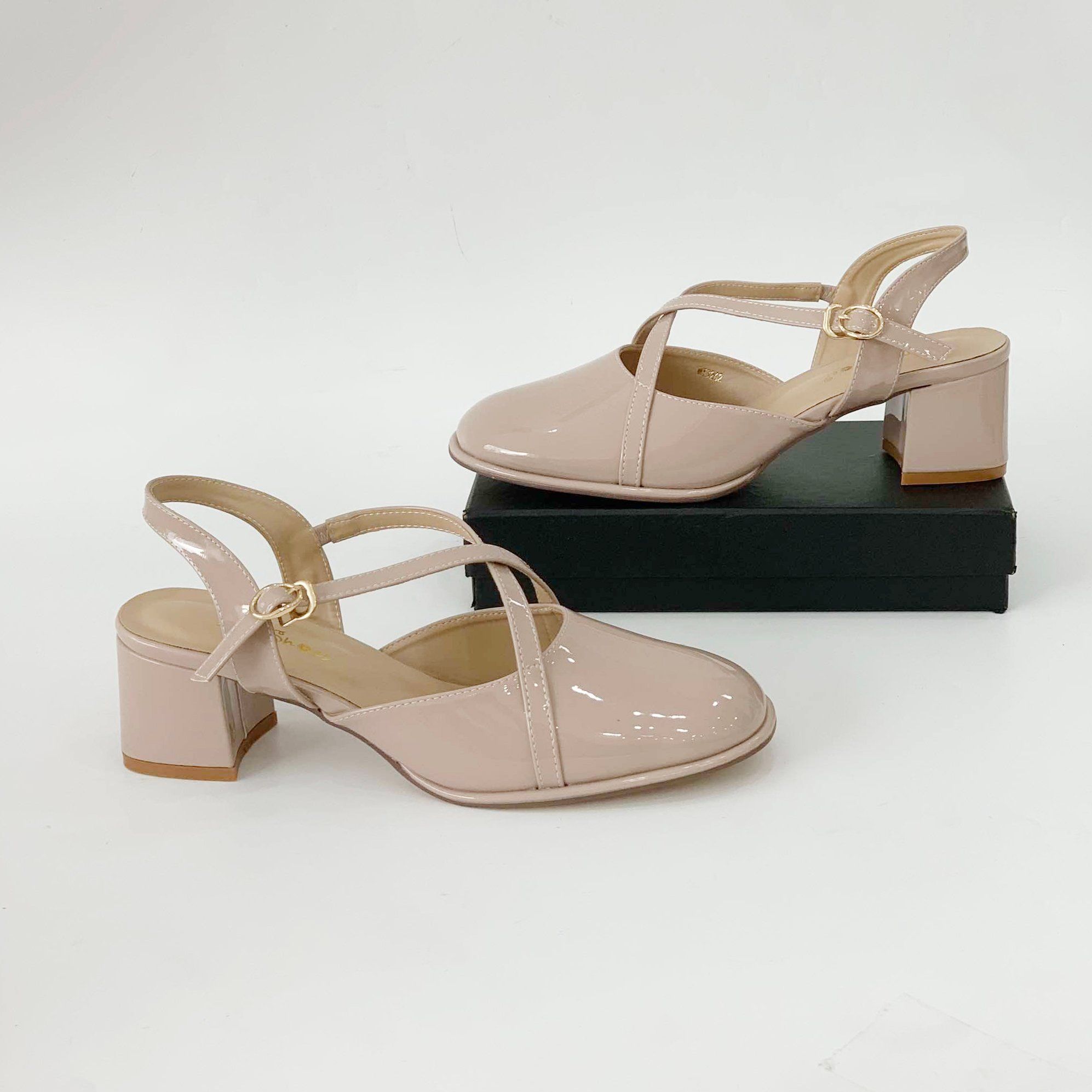  Sandal sục nữ phối 2 quai chéo mảnh 5cm MT3262 
