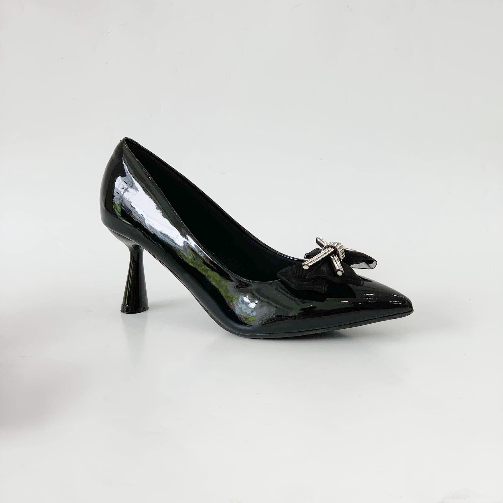  Giày cao gót nữ phối nơ MT598 