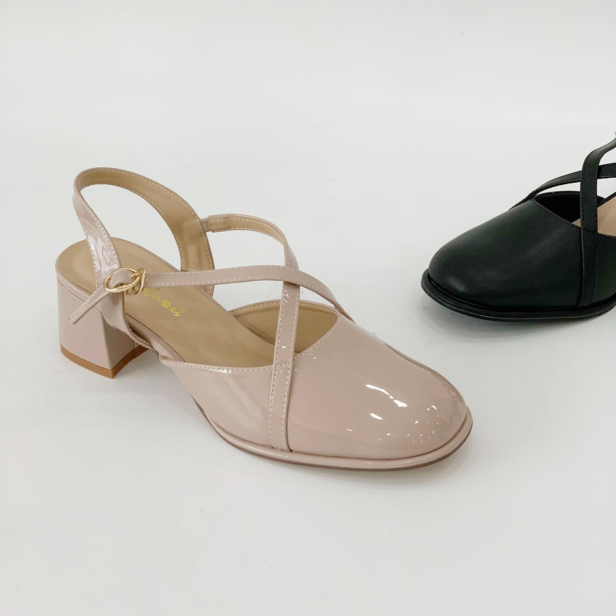  Sandal sục nữ phối 2 quai chéo mảnh 5cm MT3262 