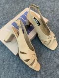  Giày sandal nữ gót trụ 7cm , sục hở mũi 484 