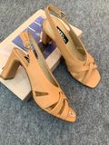  Giày sandal nữ gót trụ 7cm , sục hở mũi 484 