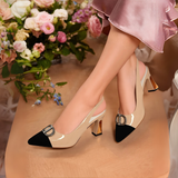  Giày sandal cao gót ốp đồng 7cm MT149 