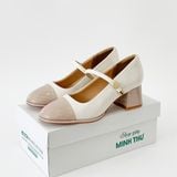  Giày phong cách cổ điển thiết kế Mary Jane gót cao 5cm MT3266 