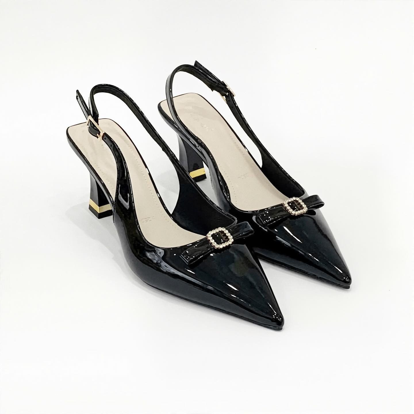  Giày sandal cao gót phối nơ xinh MT2524 