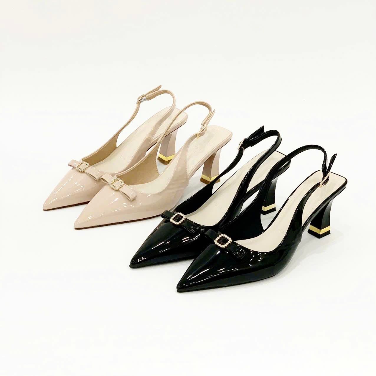  Giày sandal cao gót phối nơ xinh MT2524 