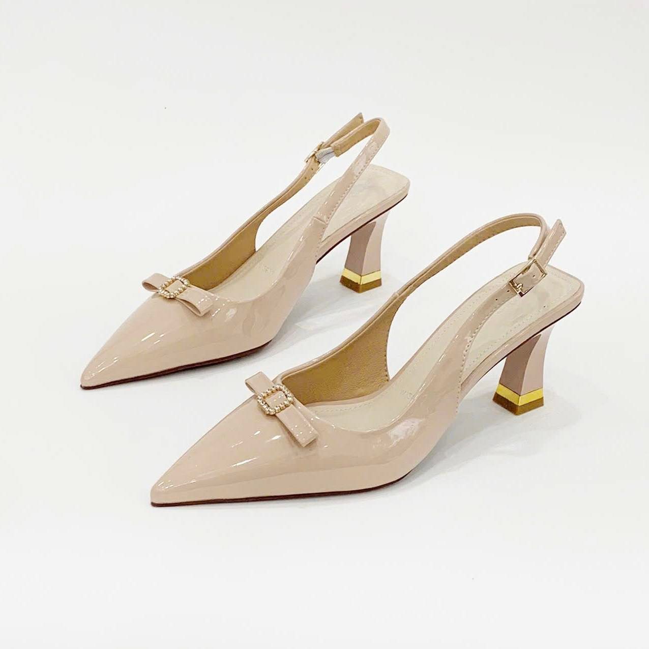  Giày sandal cao gót phối nơ xinh MT2524 