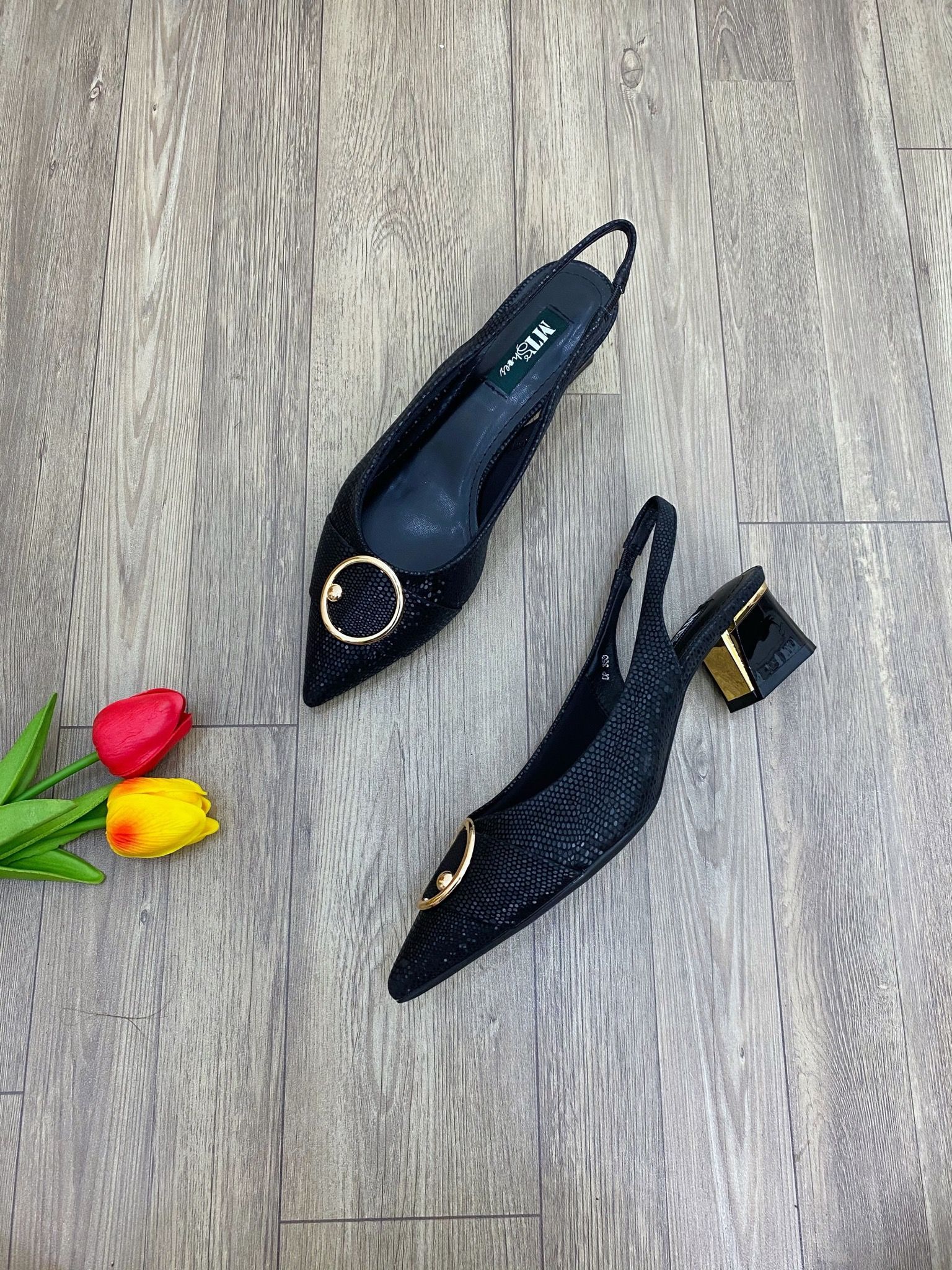  Sandal bít mũi khóa tròn 5cm  MT353 