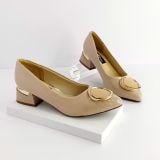  Giày VIP 2 khoá tròn góp viền đồng 3cm 439 