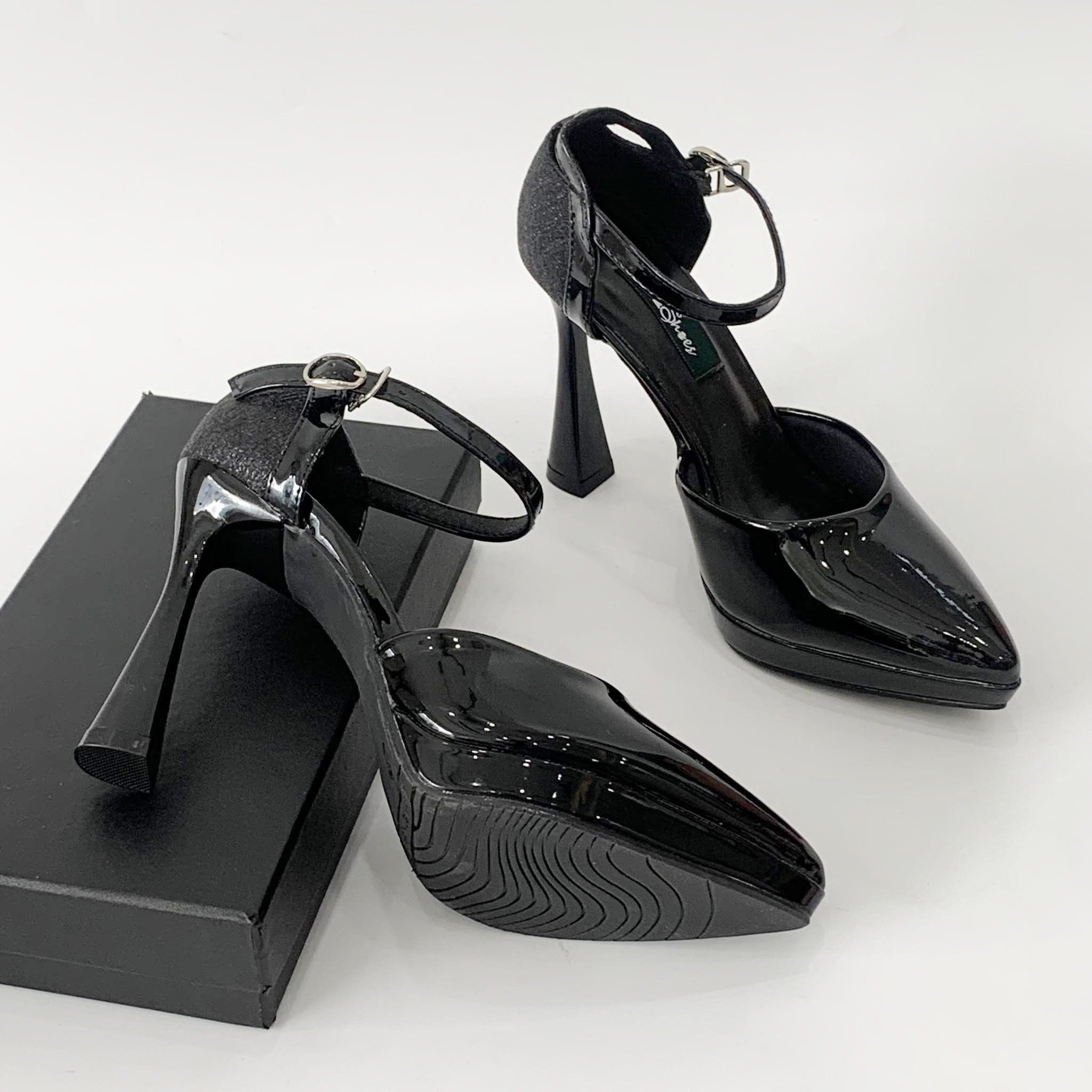  Sandal đúp mũi, gót 10cm 566 