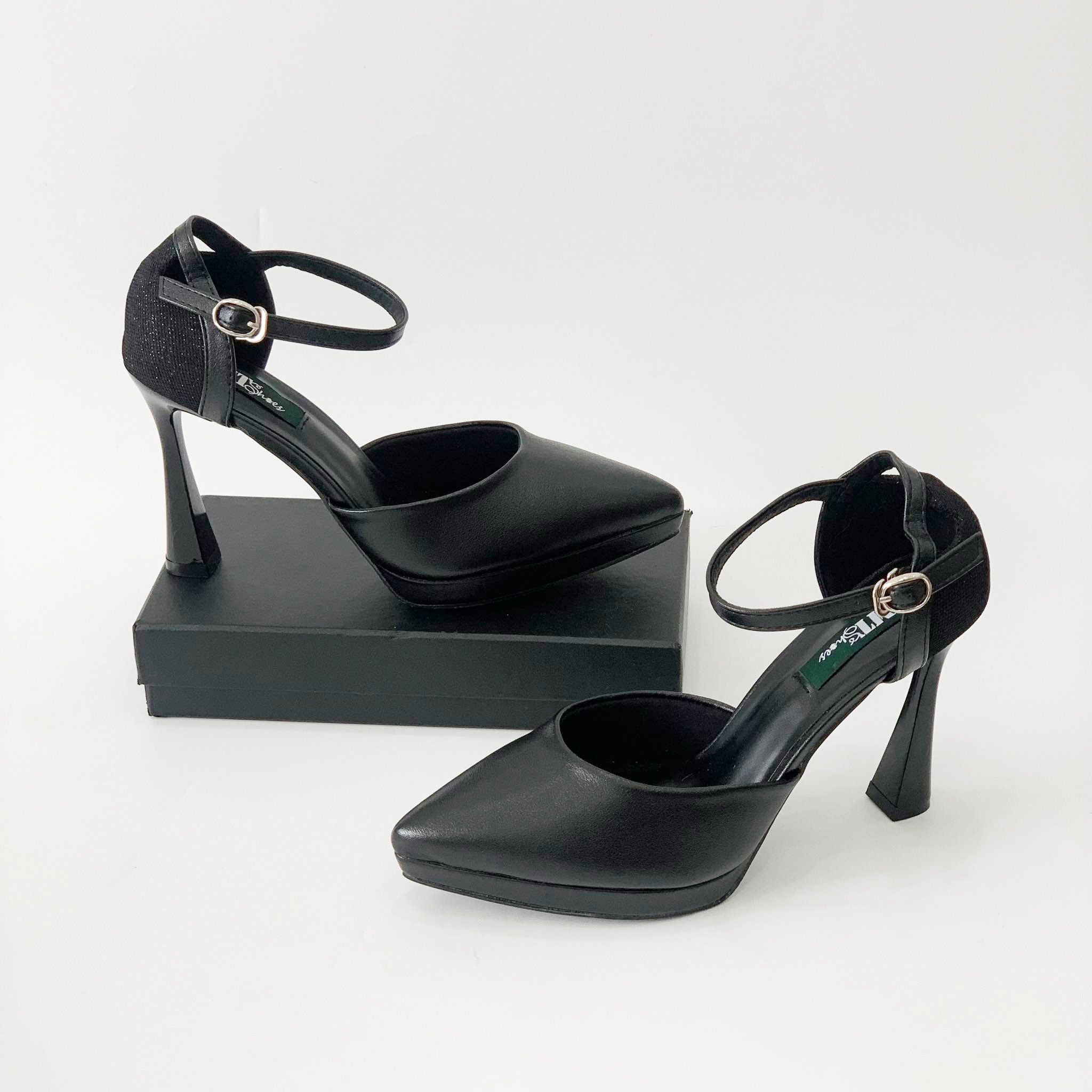  Sandal đúp mũi, gót 10cm 566 