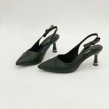  Giày sandal nữ gót nhọn 7cm, mũi da đắp chéo MT597 