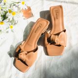  Guốc 3cm quai nơ bảng to MT6025 