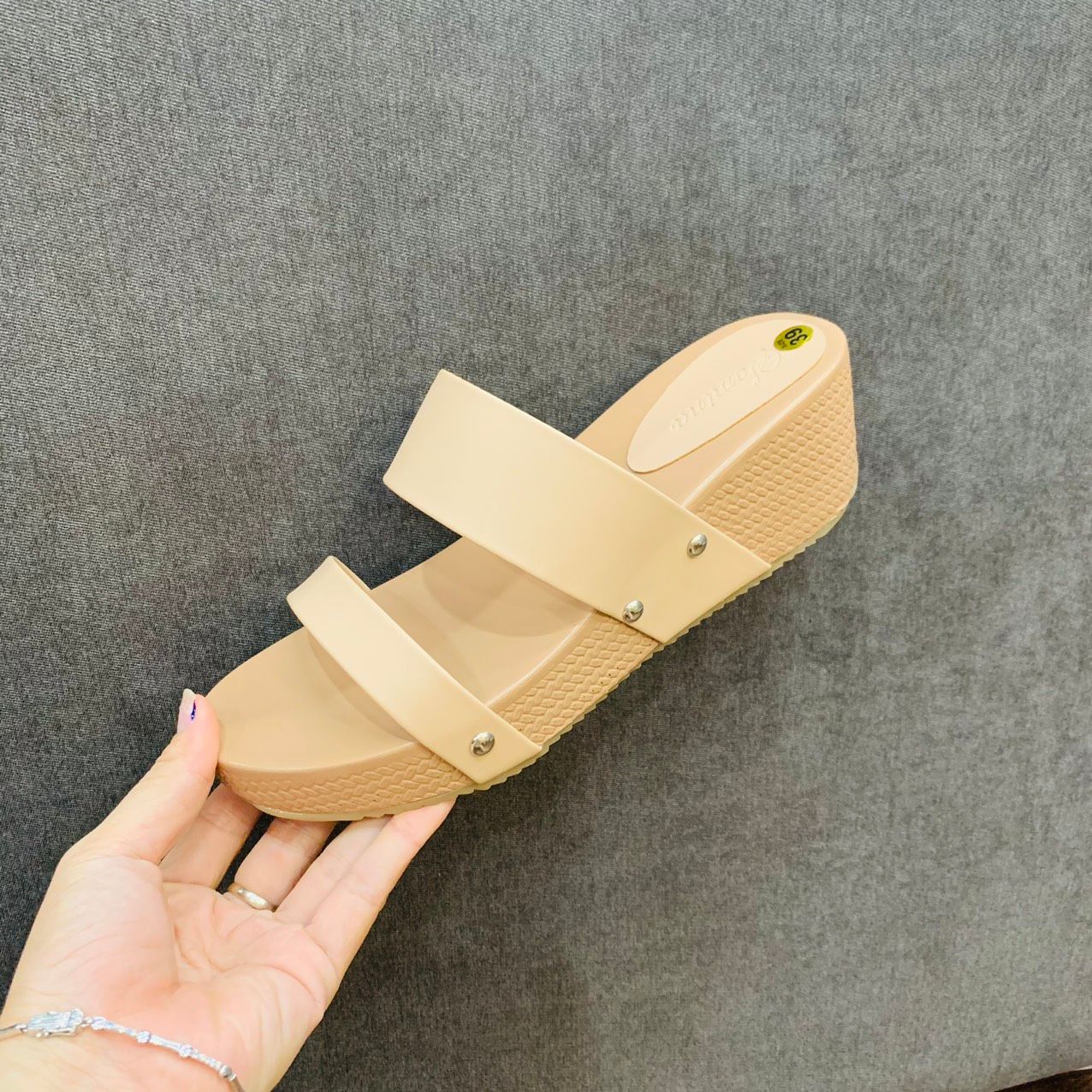  Dép xuồng 2 quai đế 5cm MT637 