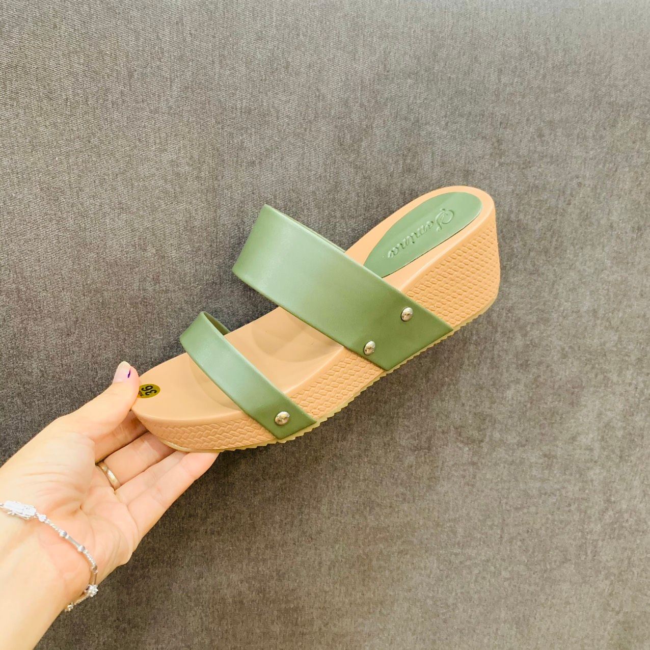  Dép xuồng 2 quai đế 5cm MT637 