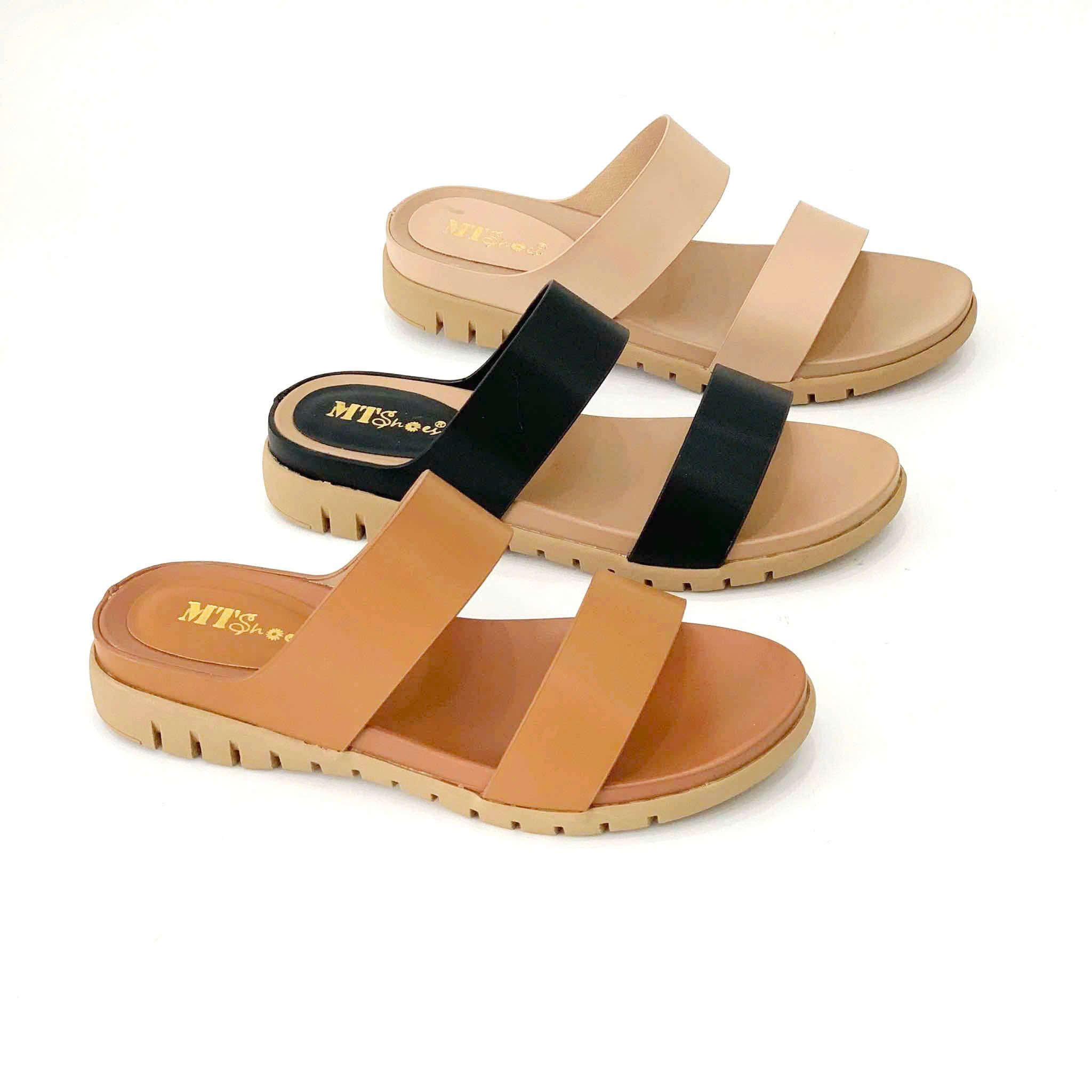  Dép bánh mì 2 quai đế cao su 3cm  MT696 