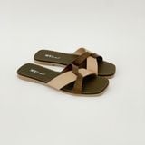  Dép bệt quai đắp chéo phối màu 738 