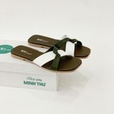  Dép bệt quai đắp chéo phối màu 738 