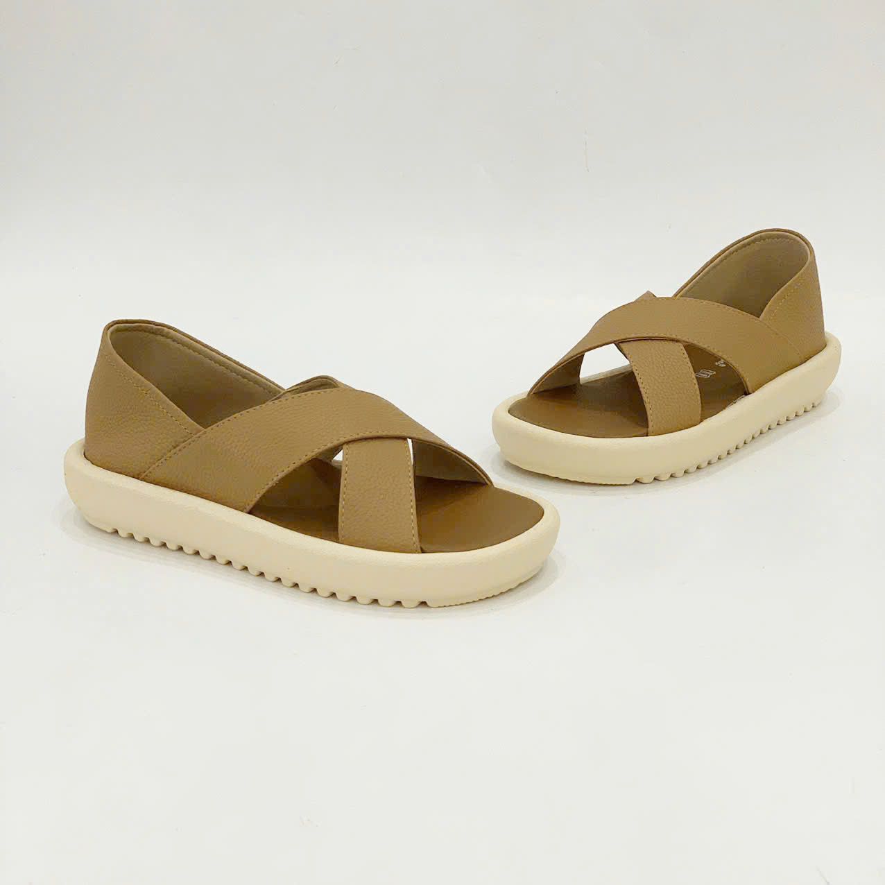  Sandal nữ da thật hai quai chéo MT840 