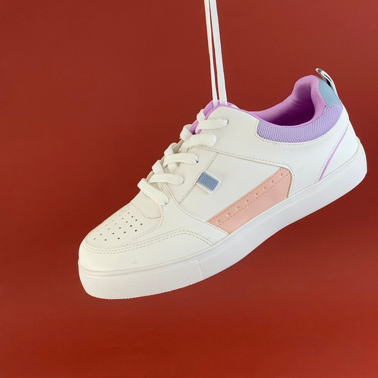  Giày sneaker cao cấp phiên bản giới hạn đế 2cm phối màu hồng xanh tím 888 
