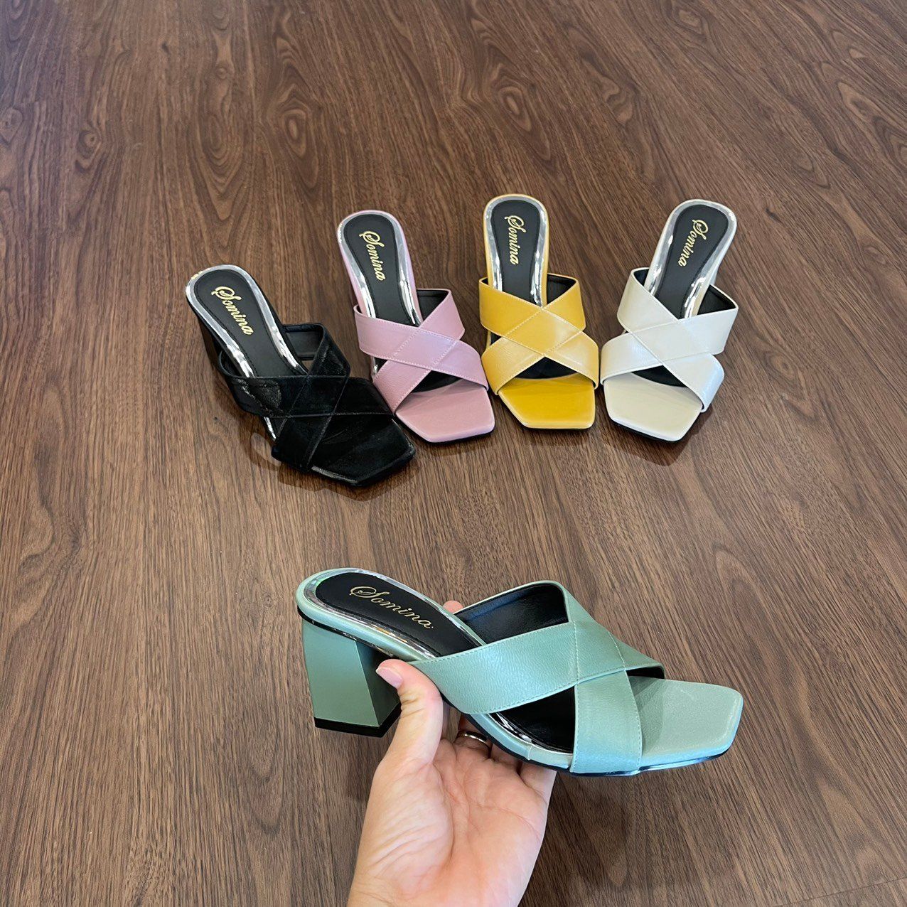  Guốc quai chéo chữ X 5cm MT903 