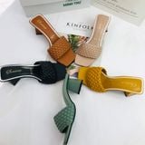  Guốc 5cm quai tết bính 9235 